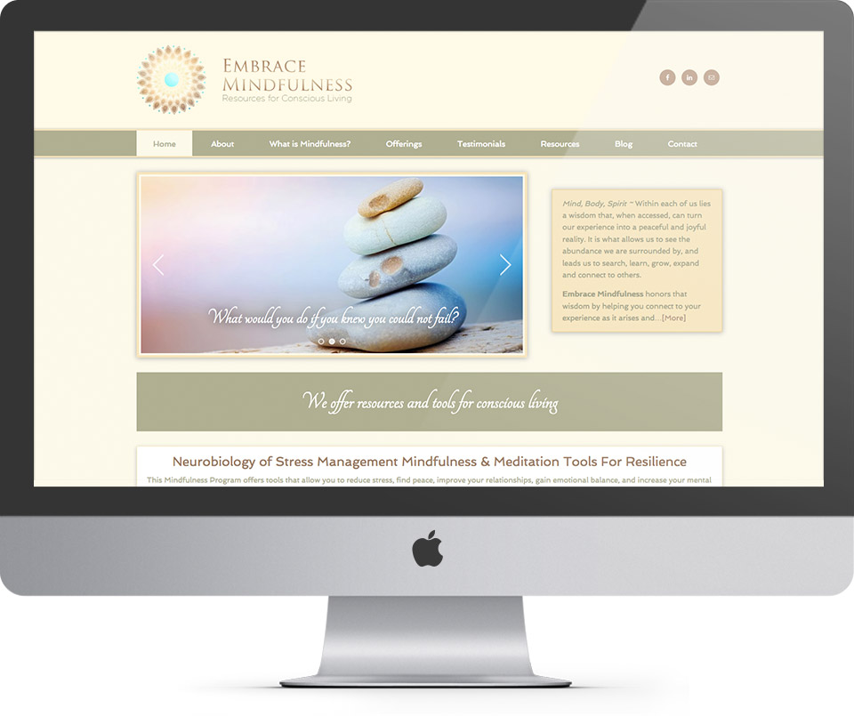 Embrace Mindfulness Homepage