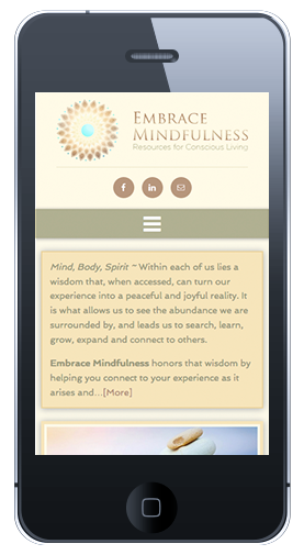 Embrace Mindfulness Homepage Mobile