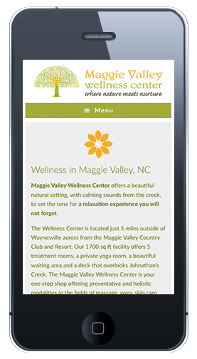 Maggie Valley Wellness Homepage Mobile