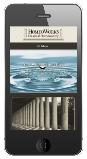 HomeoWorks Homepage Mobile