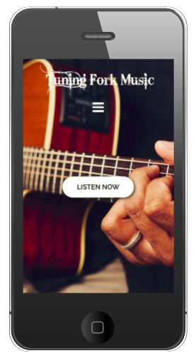 Tuning Fork Music Homepage Mobile